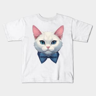 Fancy Cat with Bowtie no.10 Kids T-Shirt